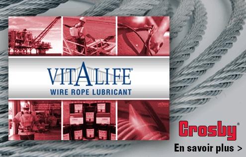 Vitalife wire rope lubricant from Crosby